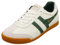 Gola Unisex Harrier Leather Sneaker, White/Green/Green, 40 EU