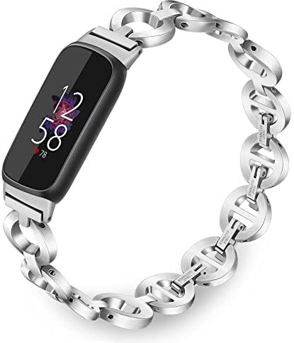 TRUMiRR Ersatz für Fitbit Luxe Armband Metall, Edelstahl Gewebtes Mesh Metall Armband Ersatzband für Fitbit Luxe