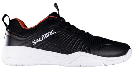 Salming Eagle 2 Indoor Hallenschuhe Sportschuhe schwarz/weiß/rot 1233051-0101 (eu_Footwear_Size_System, Adult, Numeric, medium, Fraction_43_and_1_Third)