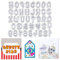 BETESSIN 40Pcs Stanzschablone Buchstaben und Zahlen 0-9 Klein Stanzform 26 Großbuchstaben Metall Prägeschablonen DIY Scrapbooking Weihnachten Cutting Dies Kartenbasteln