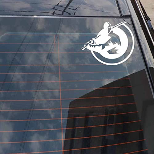 13,1 * 10,4 CM Cooler Krieger Ninja, Der Den Körper-Auto-Aufkleber-Abziehbild Bedeckt