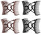 Lot de 4 pinces à cheveux élastiques à double peigne extensibles pour cheveux épais Peignes magiques vintage réglables Accessoires de coiffure Noir et café