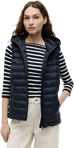 Tommy Hilfiger Damen Weste Padded Global Stripe Steppweste