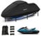 Bootsplane Wasserdicht,420D Oxford Gewebe Abdeckplanen für Jetski Boote,Bootspersenning Bootsabdeckung Persenning Schlauchboot Motorbootabdeckung,Outdoor UV,Hagelschutzplane Mit(schwarz)