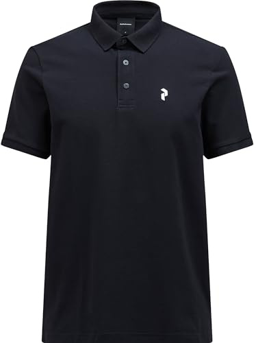 Peak Performance Herren Classic Cotton Polo T-Shirt, Black, L