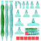 Snewvie Diamond Painting Stift Metall Aufsätze,Diamond Painting Zubehör Set mit 3 Styles 5D Drill Pen und 12 Styles Hellgrün Metall Ersatzköpfe,Diamond Painting Stift mit Gewinde