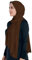Lina & Lily Maxi Hijab Jersey Premium, Kopftuch Schal Turban für Muslimische Frauen (Dunkelbraun)