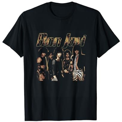 Offizielle Bon Jovi Flames T-Shirt
