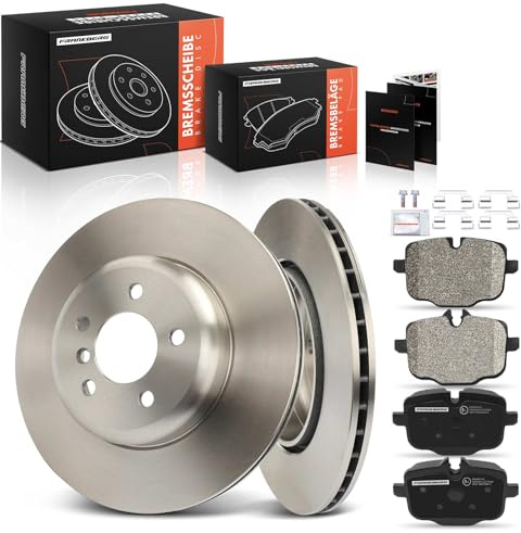Frankberg Bremsensatz inkl. 2x Bremsscheiben + 4x Bremsbeläge Hinten | Kompatibel mit 5er F10 6 Gran Coupe F06 6er Cabriolet F12 6er Coupe F13 Replace# 34216775289