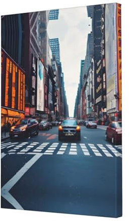 New York City Leinwandbild, rahmenlos, dekoratives Gemälde, 40,6 x 61 cm (vertikal), Ölgemälde für Wohnzimmer, Wanddekoration