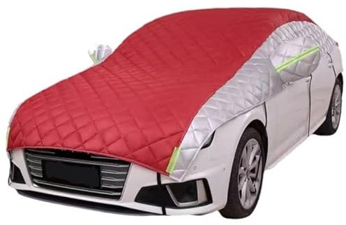 Halbgarage für Renault Megane Scenic ZOE|Hagelfestes, halbüberdachtes Dach aus Dicker Baumwolle für Allwetterschutz(Silver red)