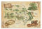 Generisch - Mittelerd-Karte vom Herr der Ringe Poster, Wandkunstdruck, 30 x 45 cm, Glänzend, Vollfarbig, Poster, Raumdekoration