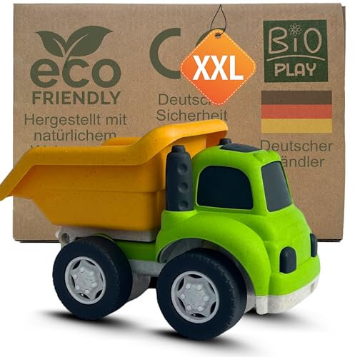 BIOPLAY XXL-Kipplaster | Bio Kunststoff | Nachhaltiges Spielzeug ab 18 Monate für Jungen und Mädchen | Indoor und Outdoor | Kipper | Muldenkipper | Laster | LKW