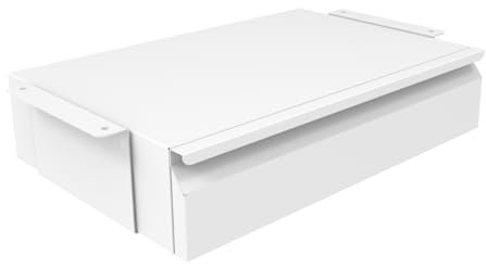 Unterbau Büroschublade Schreibtisch Massiv und Hochwertig Organizer Unterbauschublade Schublade Hängeschublade Weiß Schwarz (Weiß)