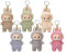 HYDTQCL 6 Stücke Labubu Popmart Monster Keychain, 18CM Labubu Puppe, Labubu Keychain Doll, Geschenke für Jungen und Mädchen