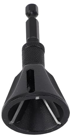 Versatile Deburring Tool, Tungsten Steel Burr Removal Hex Shank 1/4 Inch, Smooth, Wide Material Compatibility with Chamfering Drill Bit, for Threaded Rod, Bolt, Pipe