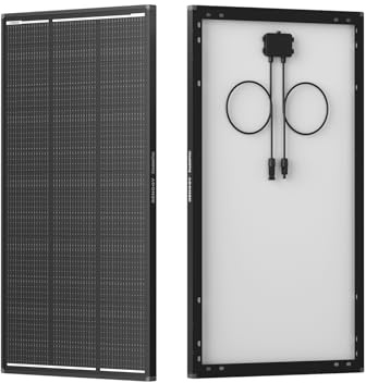 Renogy 120 W ShadowFlux Anti-Shading N-Typ-Solarpanel, 12 V 120 Watt Solarpanel, 25% hocheffizient, PV-Modul-Ladegerät für Wohnmobil, Marine, Dach, Bauernhof, Batterie und andere netzunabhängige