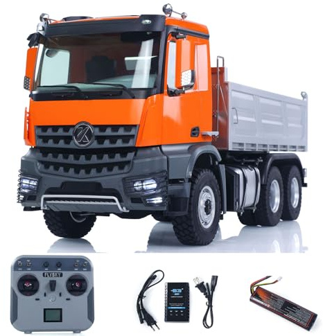 wheelfun 1/14 RC 6x6 Elektro-Kipplaster 5702 mit Licht & Sound | 2,4 GHz RTR Muldenkipper mit 2-Gang Motor, Kippfunktion, ideal als Hobby-Geschenk für erwachsene Modellbau-Fans
