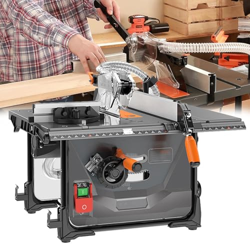 DPLWJPP Sega Circolare da Banco Sega Circolare per Legno da Banco 2000 w with 216mm Blade Adjustable Cutting Depth Angle for Various Cutting And Woodworking Work