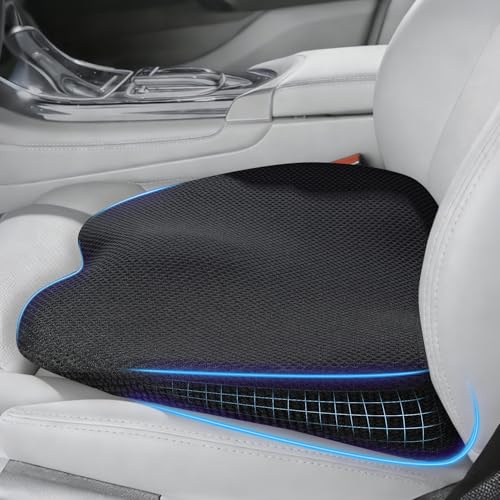 Qutool Keilkissen Auto Memory Foam Autositzkissen Fahrersitz Stuhlsitzkissen Keilkissen Stuhl Sitzkissen Auto Sitzkissen für Bürostuhl, Pkw und LKW (Verlängerte Ausführung)