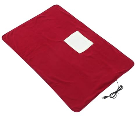 Parliky USB Beheizbare Haustierdecke Wärmekissen aus Polyester Bissfest Hundedecke Katzenmatte für Sofa und Winter
