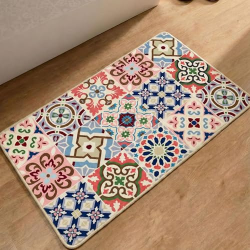 Gino Falcone Badematte - Aquata aus Polyester (Microfaser) | Größe: 60 x 100 cm; Farbe: Rose Multi