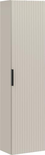 WFL GROUP Hochschrank 35 cm Hängend mit Rillenfronten – Geriffelte Soft-Close Türen und 3 Griffsets in Gold, Chrom & Schwarz – Badschrank in Kaschmir Matt