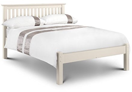 Julian Bowen Bed, Wood, Stone White, Single