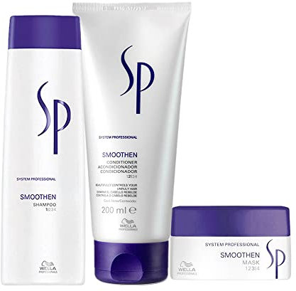 Wella System Professional Kit Smoothen Shampoo 250ml Smoothen Conditioner 200ml Smoothen Mask 200 ml