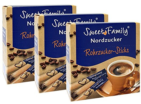 Sweet Family Rohrzucker-Sticks, 250g 3er Pack