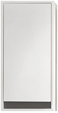 trendteam smart living - Sol - Hängeschrank - Weiß/Weiß Hochglanz lackiert - Badschrank hängend mit 2 Fächern und 1 Einlegeboden - (BxHxT) 35 x 73 x 23 cm - grifflos - kratzfest