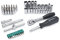 SATA ST09002SJ Lot de 52 douilles métriques à 6 pans 1/4 avec cliquet à dégagement rapide et adaptateur 3 voies Polies dans une mallette de rangement