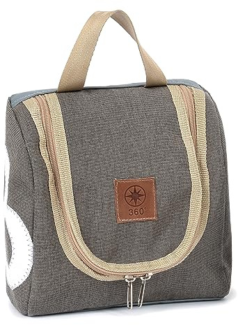 360° Matrose XL, weiss, Zahl grau, Gurt beige Kultubeutel