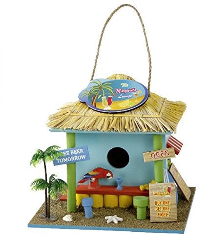 Michel Toys Vogelhaus Vogelhäuschen Nistkasten Strandhütte Holz Deko