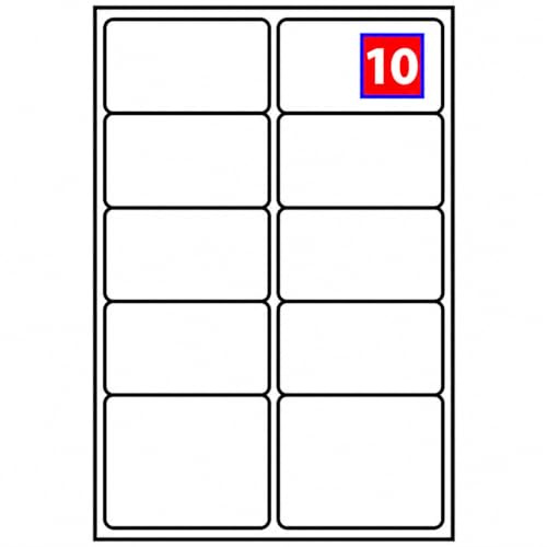 EJRange Address Labels 10 per A4 Sheet – 100 Sheets (1000 Labels) | Self-Adhesive Sticky Mailing Labels for Inkjet & Laser Printers | J8173/L7173 Shipping & Postage Stickers