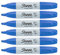 SHARPIE Permanent Markers, Chisel Tip, 6-Count (Blue)