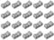 sourcing map 20 Stk. Mischpult Schieberegler Knöpfe Ersatz für Potentiometer Grau Knob Schwarz Mark 24mmx11mmx10mm