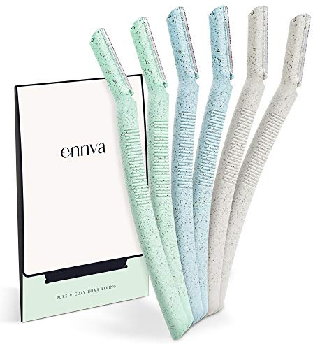 Ennva Disposable Dermaplane Eyebrow & Facial Razors, 6 Pack