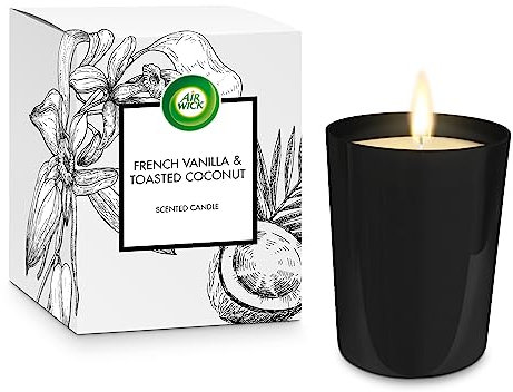 Air Wick Duftkerze, Französische Vanille und geröstete Kokosnuss, Garden Scents Premium Range