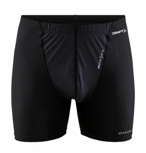 Craft Herren Active Extreme X Wind Boxer M, Boxershorts Herren, Unterhose zum Laufen, Wandern, Ski, Gr. M, Schwarz, Herren Unterhosen, Fahrradunterhose Herren, Funktionsunterwäsche Herren