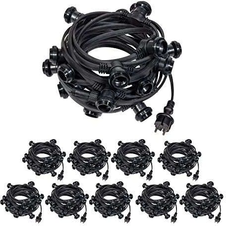 SKYLANTERN® LED Lichterkette 100m Außen weiß – IP65 wasserdicht – Profi-Qualität LED Lichterkette für Garten & Terrasse