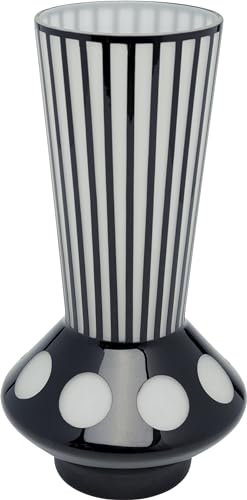 Kare Design Vase Brillar, Blumenvase, Tischvase, schwarz/weiß, Artikelhöhe 40cm