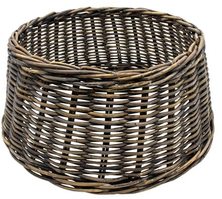 Rattan Weihnachtsbaumrock aus Weide 60 cm - Dunkelbraun - Abdeckung für den Christbaum Ständer - Weihnachtsbaum Decke Baum Kragen Tannenbaum Rock