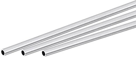 sourcing map 3 Stück 6063 Aluminium Rohr 3.0mm Außendurchmesser Rund Alurohr 2mm Innendurchmesser Aluminium Rundrohr 300mm Länge Hohlrohr Aluminium Gerade Rohr Aluminiumrohre Aluprofil Rohre