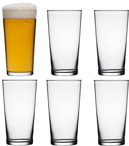 6X Queensway 660ml Beer Glass Large Tumblers Pub Bar Glasses Spirit Glassware