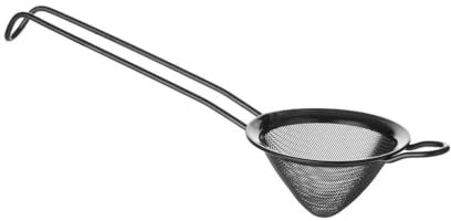 HENDI Passoire à cocktail, conique, tamis de bar, outil de cuisine, maille fine, 75x220mm, PVD, noir
