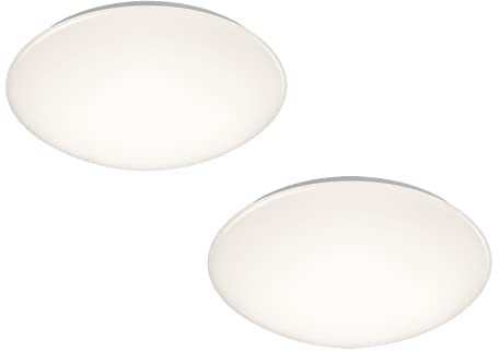 2er SET Feuchtraumgeeignete Deckenleuchten Acryl Weiß Ø 37cm