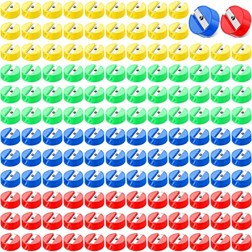 Fainne 800 Pcs Pencil Sharpeners Bulk for Kids Colorful Manual Pencil Sharpeners Compact Portable Handheld Crayon Back to School Supplies for Kids Students Home Office Classroom Prizes (Multicolor)