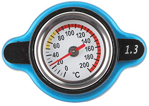 Thermostatischer Kühlerdeckel mit Temperaturanzeige Universeller Thermostatischer Kühlerverschlussdeckel Wassertankdeckel Auslaufsicher (Großer Kopf 1.3bar)