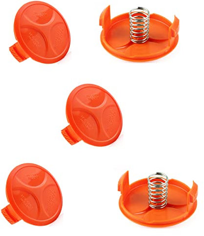 5Pcs Trimmer Spool Cover, Grass Trimmer Spool Cap Lawn Mower Part Replacement for Black & Decker BESTA525 GL301 GL545 STC1820PST